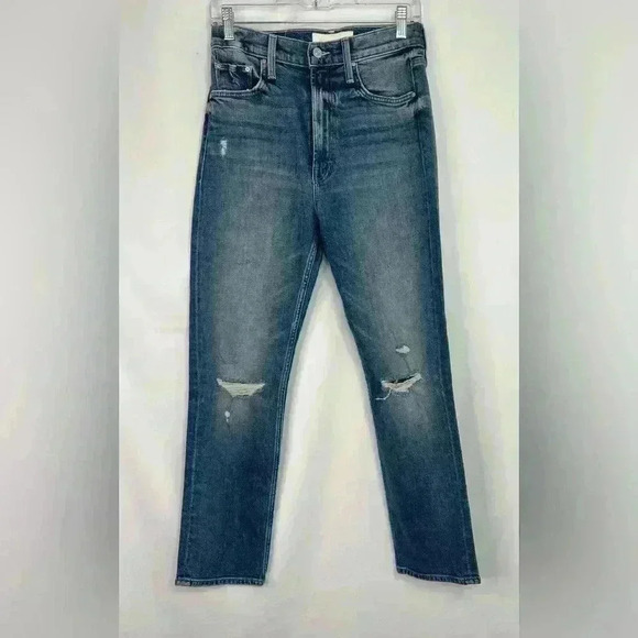 Mother Superior Denim High Waisted Rider Far Beyond the Sky Straight Leg Size 27 - Picture 4 of 15